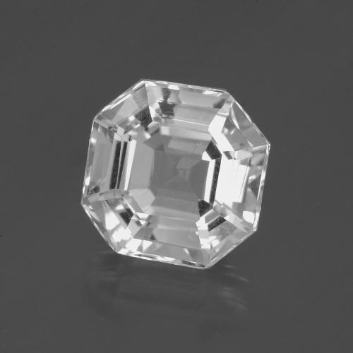 5.54ct Octagon / Emerald Cut Clear White Quartz from Brazil, Dimension 11 x 10.9mm, Natural untreated Gemstone, VVS Clarity, 1pc Asscher Cut Quartz, Mohs Hardness of 7 suitable for daily wear jewelry, Photo A