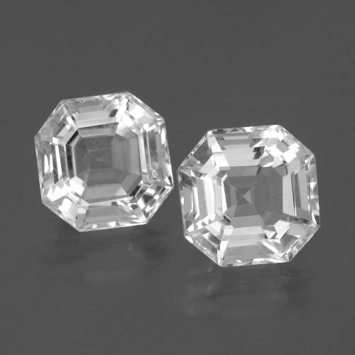 Clear White Quartz Gem - 4.1ct Asscher Cut (ID: 395367)