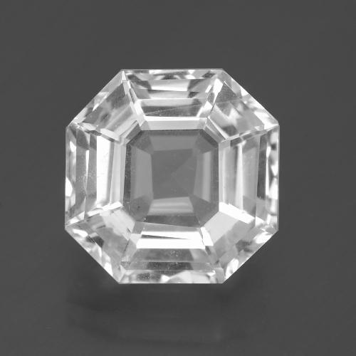 Cuarzo Blanco Corte Asscher de 12,5 x 12,4mm de Brasil, peso de 7.72ct, piedra preciosa No tratado de forma natural en claridad VS, Cuarzo de 1 pieza: el color es Blanco, dureza Mohs de 7 Adecuado para joyas de uso diario, Photo A
