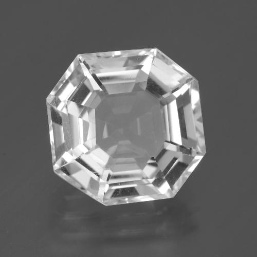 Cuarzo Blanco Corte Asscher de 7.58 ct de Brasil, dimensión 12,5 x 12,4mm, piedra preciosa natural No tratado, claridad vvs, Cuarzo de 1 pieza en color Blanco claro, dureza Mohs de 7 Adecuado para joyas de uso diario, Photo A
