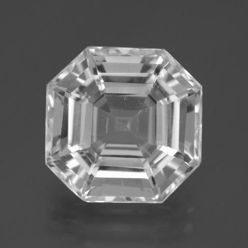 Blanco claro Cuarzo Gema - 9.2ct Corte Asscher (ID: 395372)