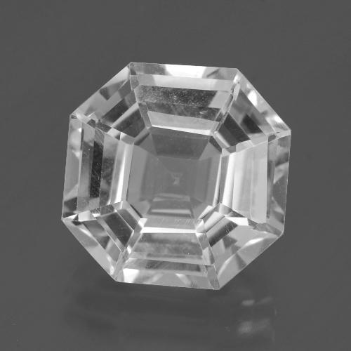 Blanco claro Cuarzo Gema - 8.4ct Corte Asscher (ID: 395374)