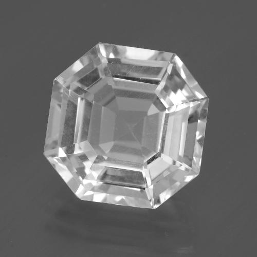 Cuarzo Corte Asscher de 7,8 ct de Brasil, Dimensión 12,9 x 12,8mm, Claridad vvs, Piedra preciosa natural No tratado, 1 pieza de Cuarzo en color Blanco, Dureza Mohs de 7 Adecuado para joyas de uso diario, Photo A