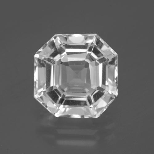 Cuarzo Blanco claro Corte Octágono / Esmeralda de 7.54 ct de Brasil, dimensión 12,3 x 12,2mm, piedra preciosa natural No tratado, claridad vvs, Cuarzo Corte Asscher de 1 pieza, dureza de Mohs de 7 Adecuado para joyas de uso diario , Photo A