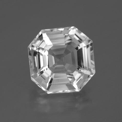 Clear White Quarzo Gem - 7.2ct Taglio Asscher (ID: 395486)