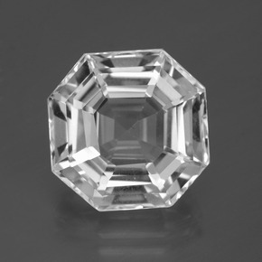 Blanc clair Quartz gemme - 13ct Taille Asscher (ID: 395507)