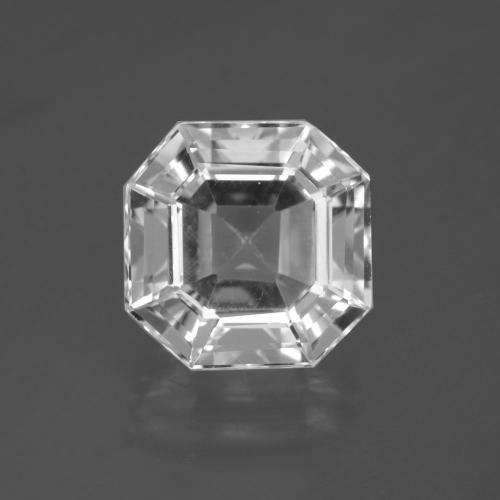 クリアホワイト クォーツ 宝石 - 6.1ct アッシャーカット (ID: 395509)