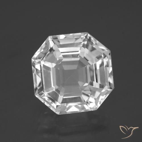 11,41 ct octagonschliff weißer Quarz aus Brasilien, Größe 14 x 13,9mm, Garantiert natürlicher Edelstein, VVS Reinheit, 1 Stück Quarz in Weiß Farbe, Mohs-Härte von 7 Geeignet für den täglichen Gebrauch im Schmuck, Photo A