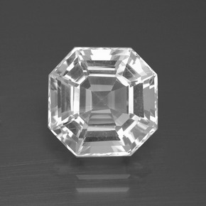 Blanco Cuarzo Gema - 5.4ct Corte Asscher (ID: 395716)