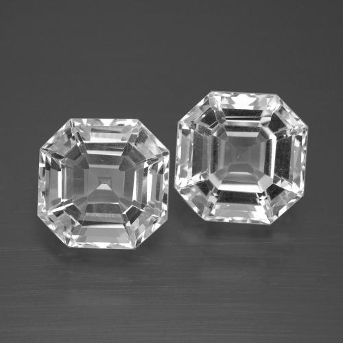 Clear White Quartz Gem - 3.9ct Asscher Cut (ID: 395734)