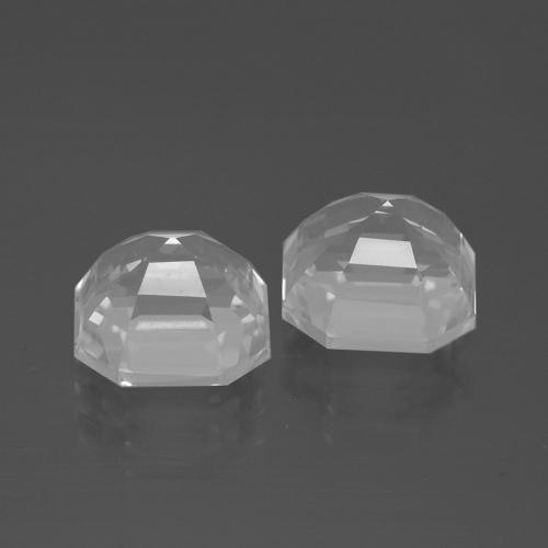 Quartz Gemstones in 9.5 x 9.4 mm Size for Sale, Quartz Stones in Clear White Color