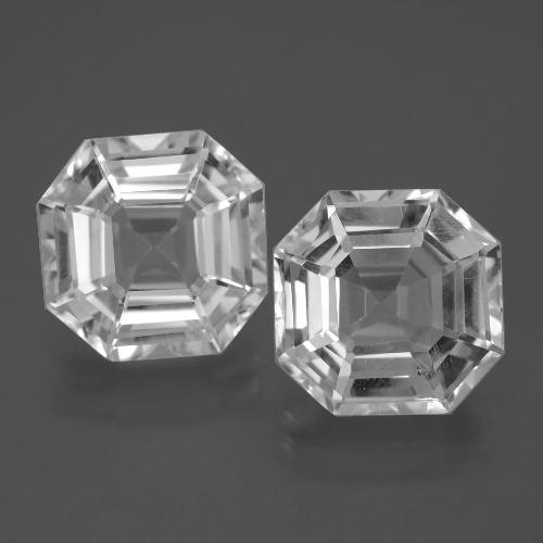 Clear White Quartz Gem - 5.7ct Asscher Cut (ID: 395747)