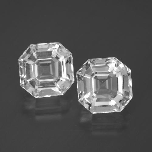 Clear White Quartz Gem - 4.5ct Asscher Cut (ID: 395757)