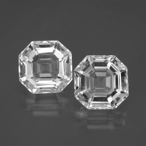 Clear White Кварц Камень - 4.9ct Огранка Ашер (ID: 395760)