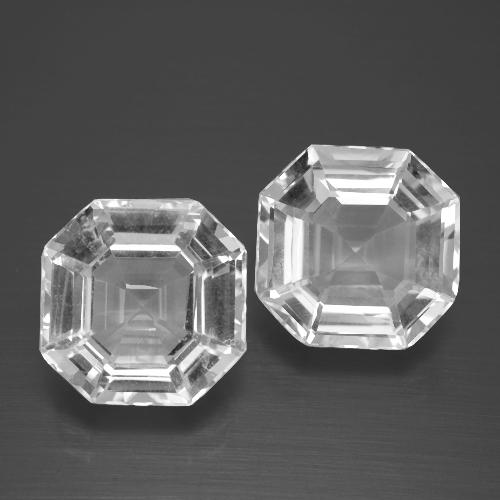 Clear White Quartz Gem - 5.2ct Asscher Cut (ID: 395778)