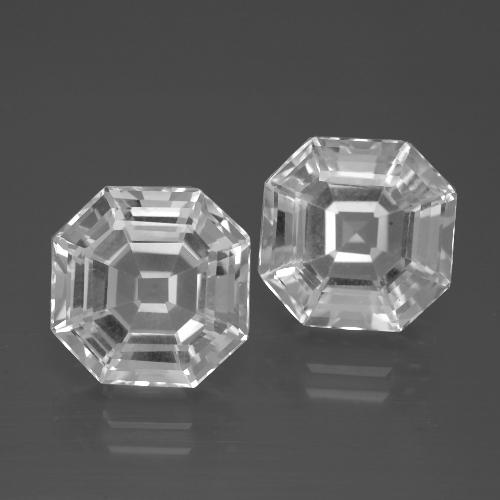 Clear White Quartz Gem - 5.9ct Asscher Cut (ID: 395782)