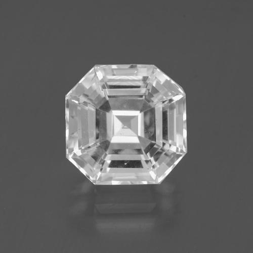 Blanco claro Cuarzo Gema - 5.8ct Corte Asscher (ID: 395844)