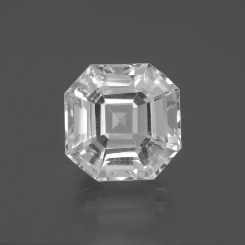 Blanc clair Quartz gemme - 5.8ct Taille Asscher (ID: 395847)