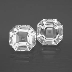 3.6ct Asscher Cut White Quartz Gem for sale 3.6ct Asscher Cut White Quartz Gem (ID: 395872)