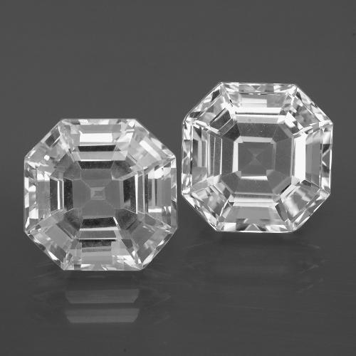 Clear White Quartz Gem - 5.9ct Asscher Cut (ID: 395874)