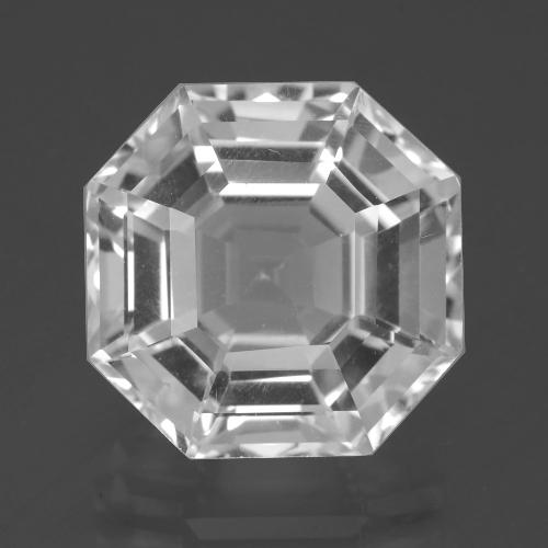 Blanc clair Quartz gemme - 13.8ct Taille Asscher (ID: 395981)