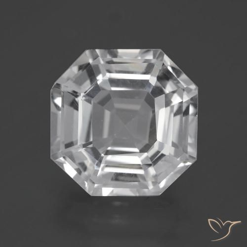 10.26ct Natural Clear White Quartz, Emerald Cut, VVS