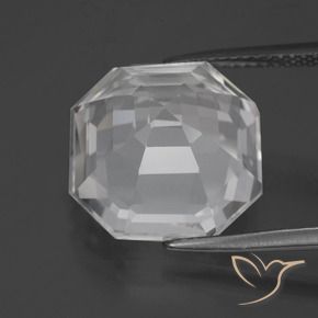 Quartz Gemstone in 14 x 14 mm (calibrated) Size for Sale, Quartz Stone in Clear White Color