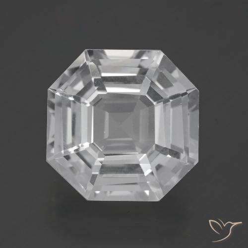 10.02ct Natural Clear White Quartz, Emerald Cut, VVS