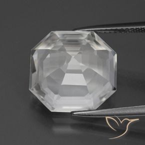 Quartz Gemstone in 14 x 14 mm (calibrated) Size for Sale, Quartz Stone in Clear White Color