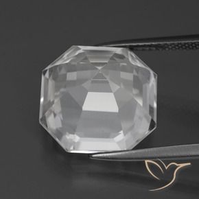 Quartz Gemstone in 14 x 14 mm (calibrated) Size for Sale, Quartz Stone in Clear White Color