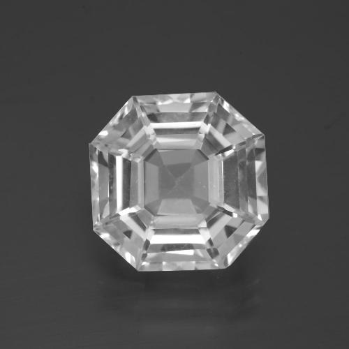 Cuarzo Blanco Corte Asscher de 13,9 x 13,8mm de Brasil, peso de 10.78ct, piedra preciosa No tratado de forma natural en claridad vvs, Cuarzo de 1 pieza: el color es Blanco claro, dureza Mohs de 7 Adecuado para joyas de uso diario, Photo A