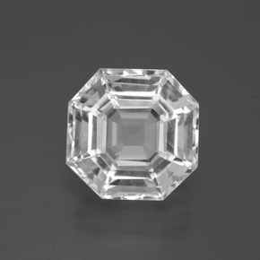 Clear White Кварц Камень - 10.8ct Огранка Ашер (ID: 396029)