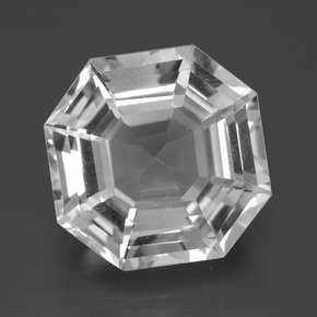 Clear White Кварц Камень - 12.6ct Огранка Ашер (ID: 396032)