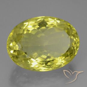 24.36 ct Yellow Quartz Stone, Natural Quartz in Oval Facet Shape for Sale