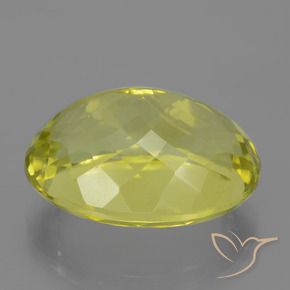 Quartz Gemstone in 21.6 x 16.1 mm Size for Sale, Quartz Stone in Medium Yellow Color