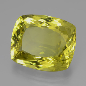 22.46 ct Yellow Quartz Stone, Natural Quartz in Cushion-Cut Shape for Sale
