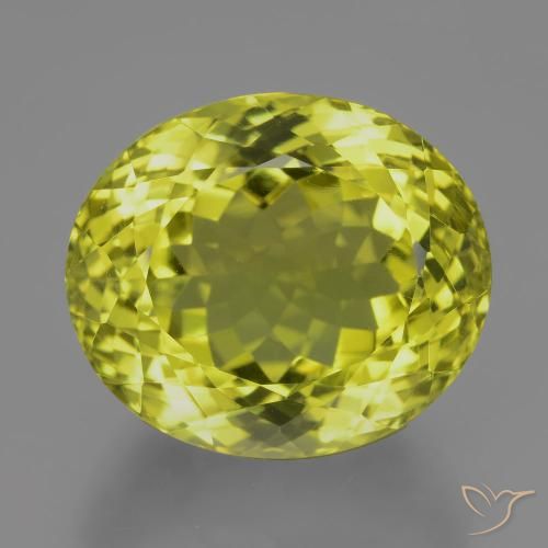 26.94 ct Yellow Quartz, 19.5 x 16.8 mm Oval Portuguese Cut From Brazil, Photo A