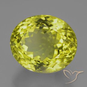 26.94 ct Yellow Quartz Stone, Natural Quartz in Oval Portuguese-Cut Shape for Sale