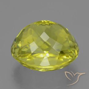 Quartz Gemstone in 19.5 x 16.8 mm Size for Sale, Quartz Stone in Medium Yellow Color
