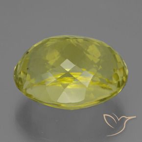 Quartz Gemstone in 21.4 x 17.9 mm Size for Sale, Quartz Stone in Medium Yellow Color