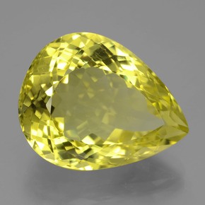 23.77 ct Yellow Quartz Stone, Natural Quartz in Pear Facet Shape for Sale