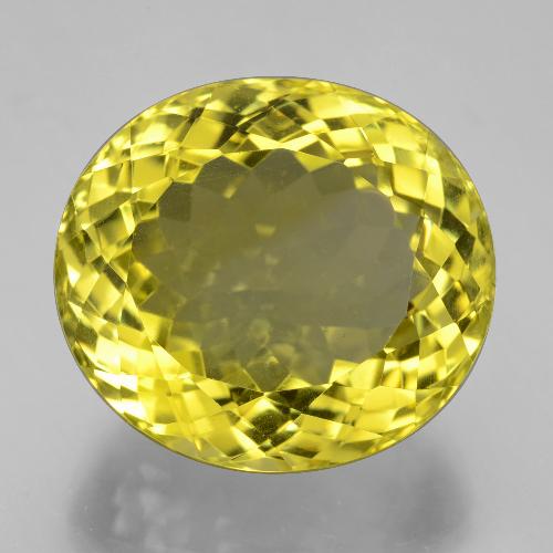 Vivid Yellow Кварц Камень - 37.2ct Фасетный Овал (ID: 397213)