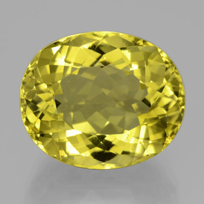 23.75 ct Yellow Quartz Gemstone, Quartz Gem in Oval Facet Shape for Sale.