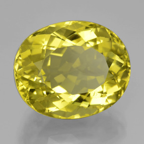 23.75 ct Yellow Quartz Stone, Natural Quartz in Oval Facet Shape for Sale