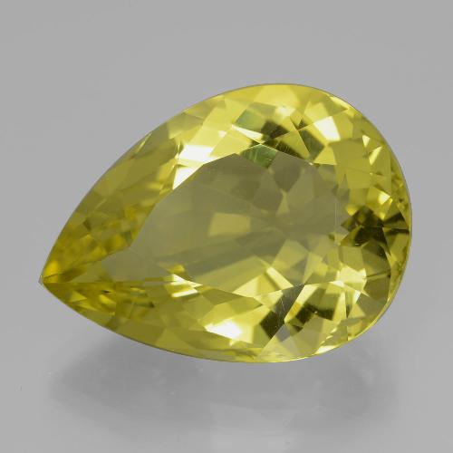 Medium Yellow Quartz Gem - 23ct Pear Facet (ID: 398894)