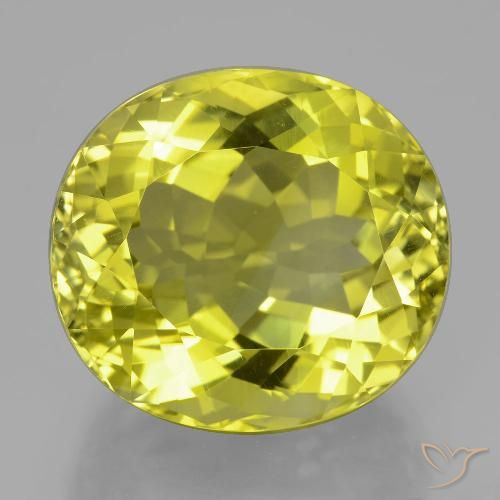 31.35ct Natural Medium Yellow Quartz, Oval, VVS