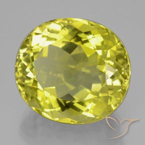 31.35 ct Yellow Quartz Stone, Natural Quartz in Oval Facet Shape for Sale