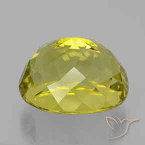 Quartz Gemstone in 20.5 x 18.6 mm Size for Sale, Quartz Stone in Medium Yellow Color