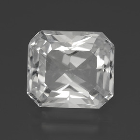 5.25 ct White Quartz Gemstone, Quartz Gem in Octagon Facet Shape for Sale.