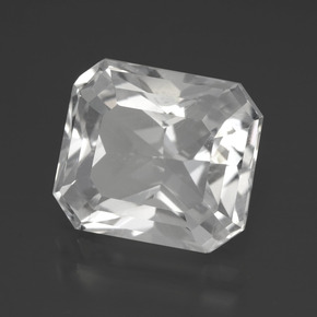 5.25 ct White Quartz Stone, Natural Quartz in Octagon Facet Shape for Sale